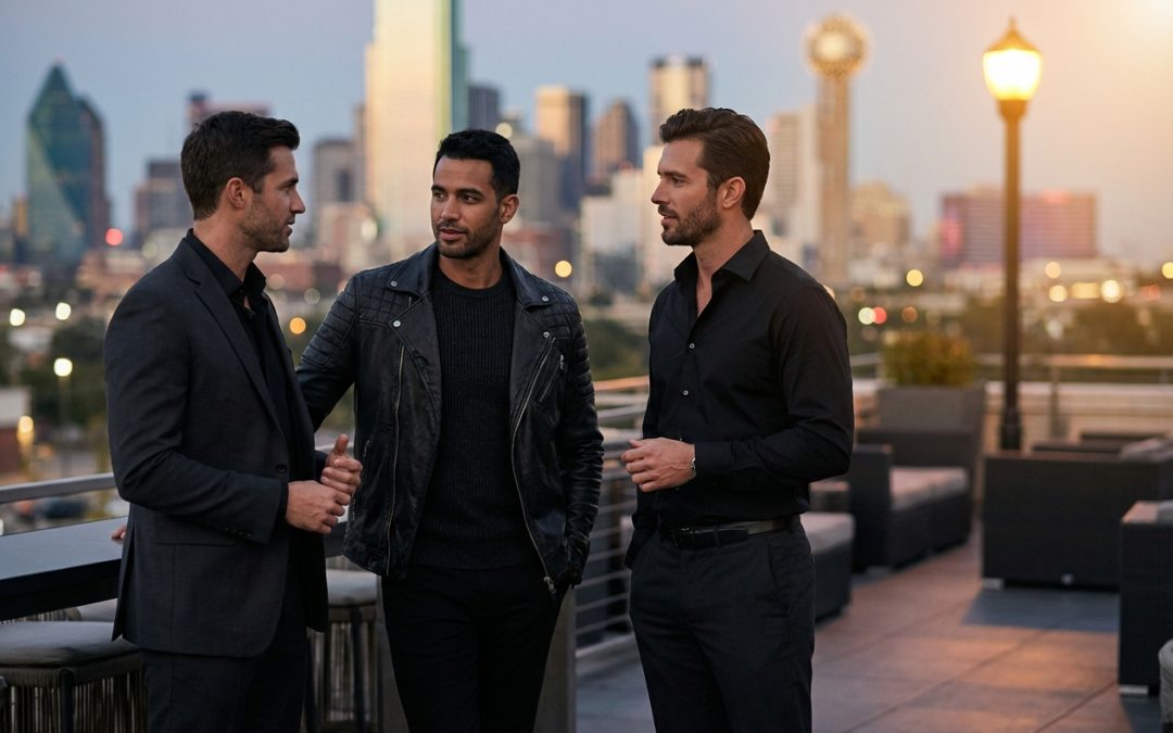 All-Black Menswear for DFW Evenings