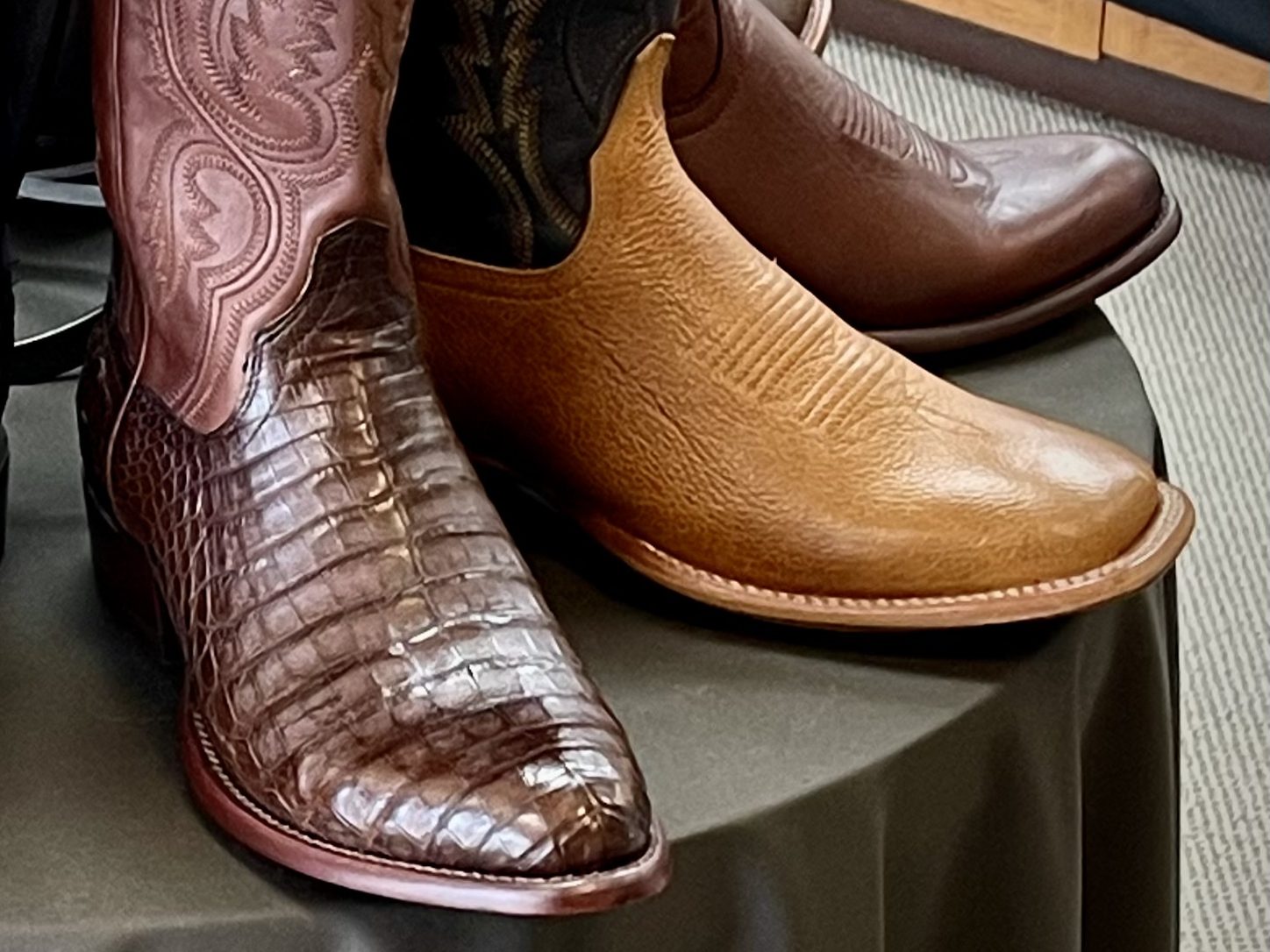 Tan smooth-leather Tecovas boot at The Man's Shop, Arlington, Texas